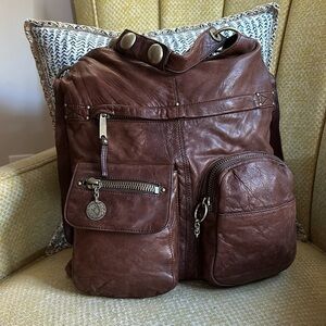 Cynthia Rowley Antiqued Brown Large Leather Hobo